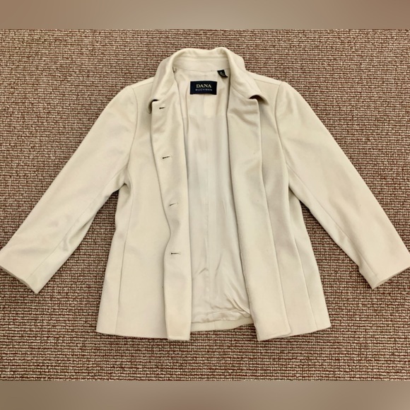Women’s 10 Dana Buchman 100% Cashmere Square Button Pocketed Blazer Coat Jacket - Picture 13 of 13